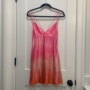 ZARA HOT PINK SATIN MINI DRESS